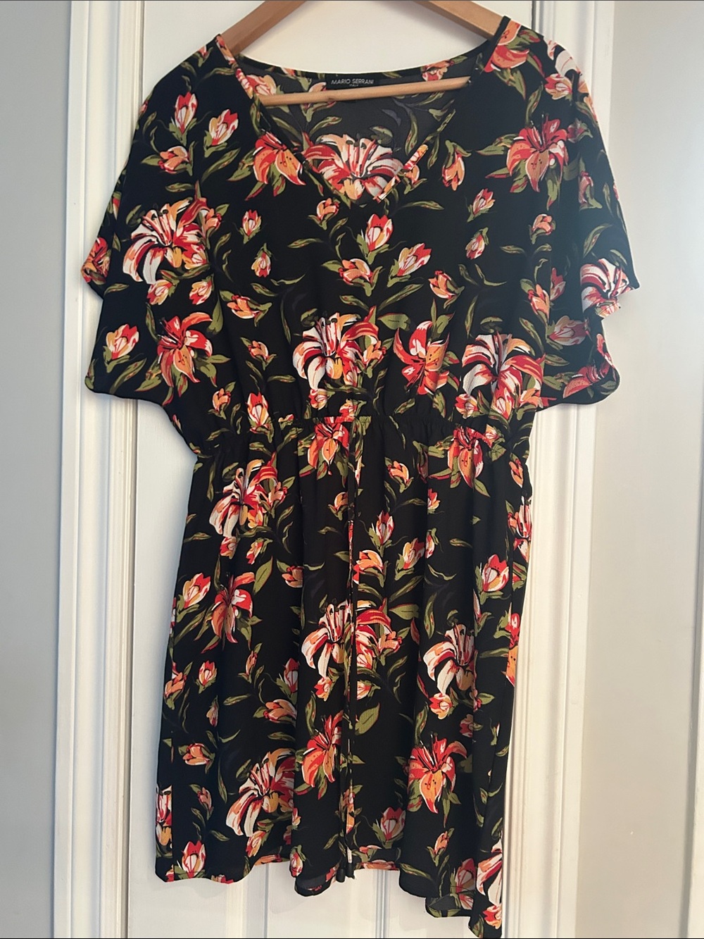 Black Floral Coverup Dress
